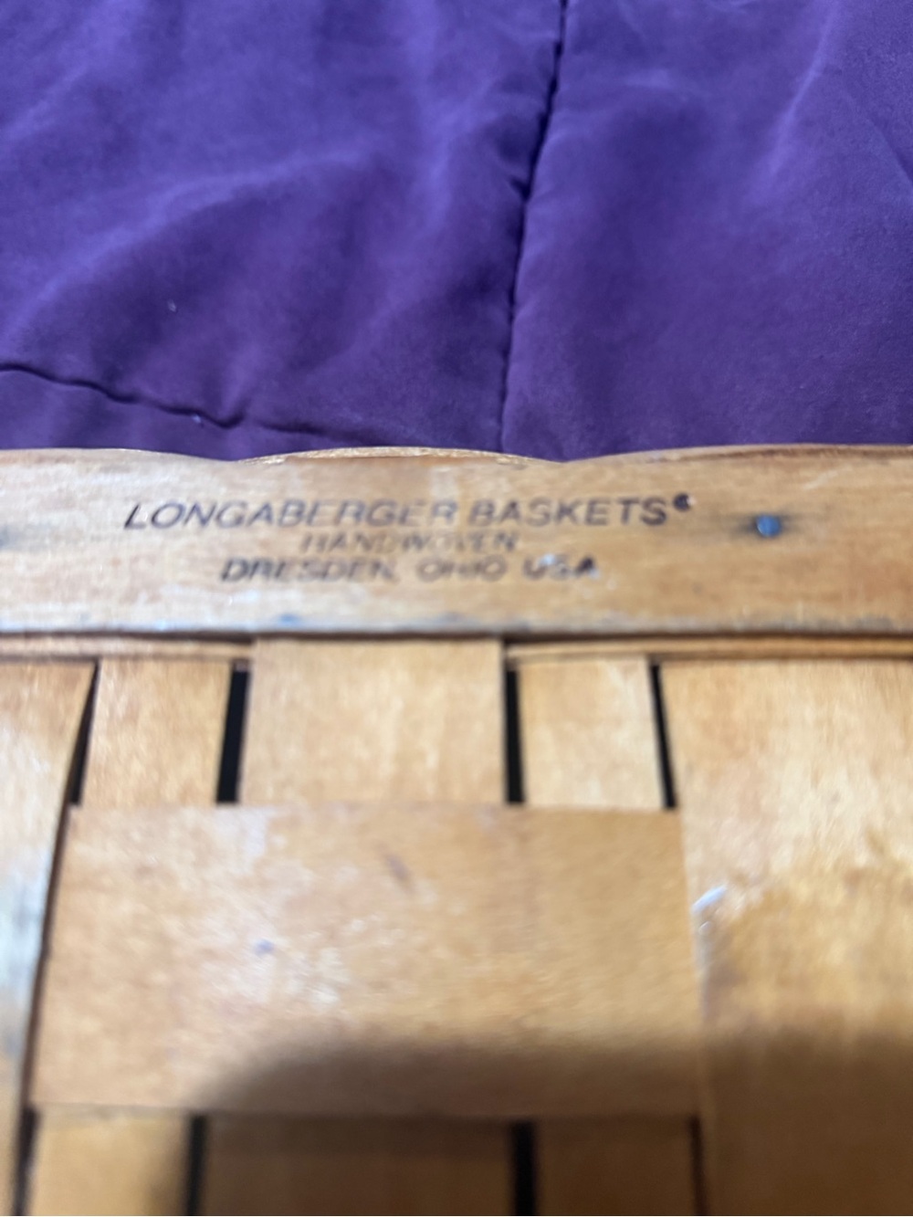 Vintage 1993 Longaberger Handwoven Basket Dresden Ohio USA - Picture 8 of 8